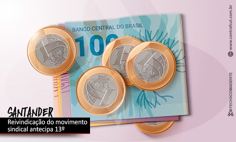 BANCÁRIOS DO SANTANDER RECEBEM SALÁRIO, 13º E VALES AMANHÃ (20/12) img