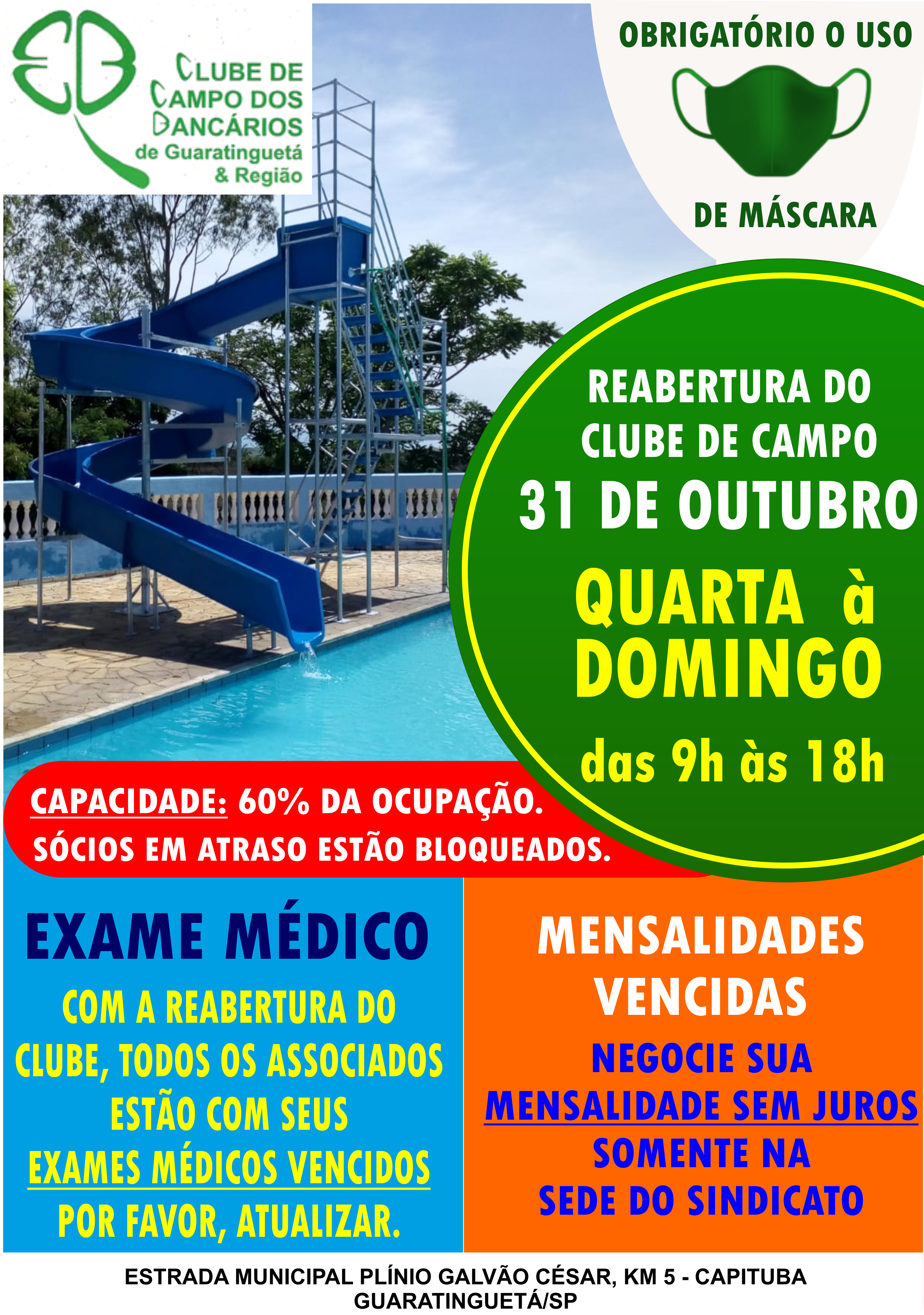 SINDICATO REABRE CLUBE DE CAMPO DOS BANCÁRIOS img