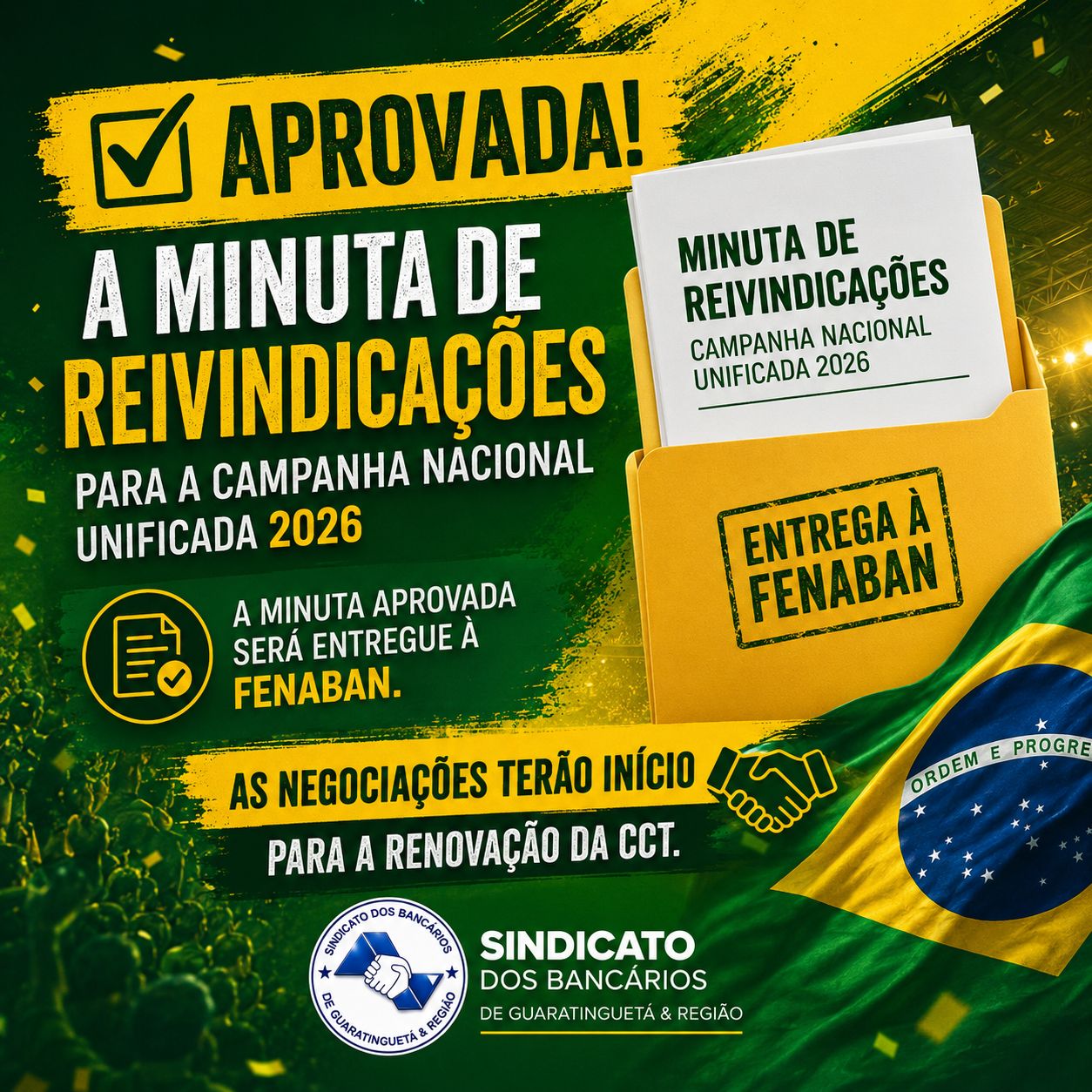 CATEGORIA BANCÁRIA APROVA MINUTA DE REIVINDICAÇÕES PARA A CAMPANHA NACIONAL UNIFICADA 2026 img